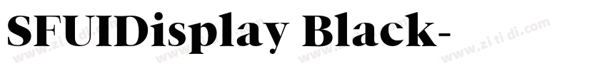 SFUIDisplay Black字体转换